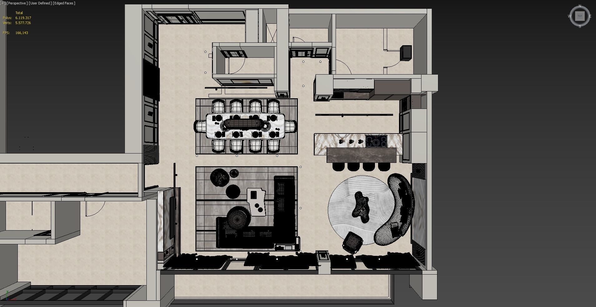 Living Room Model Free 3D model_18