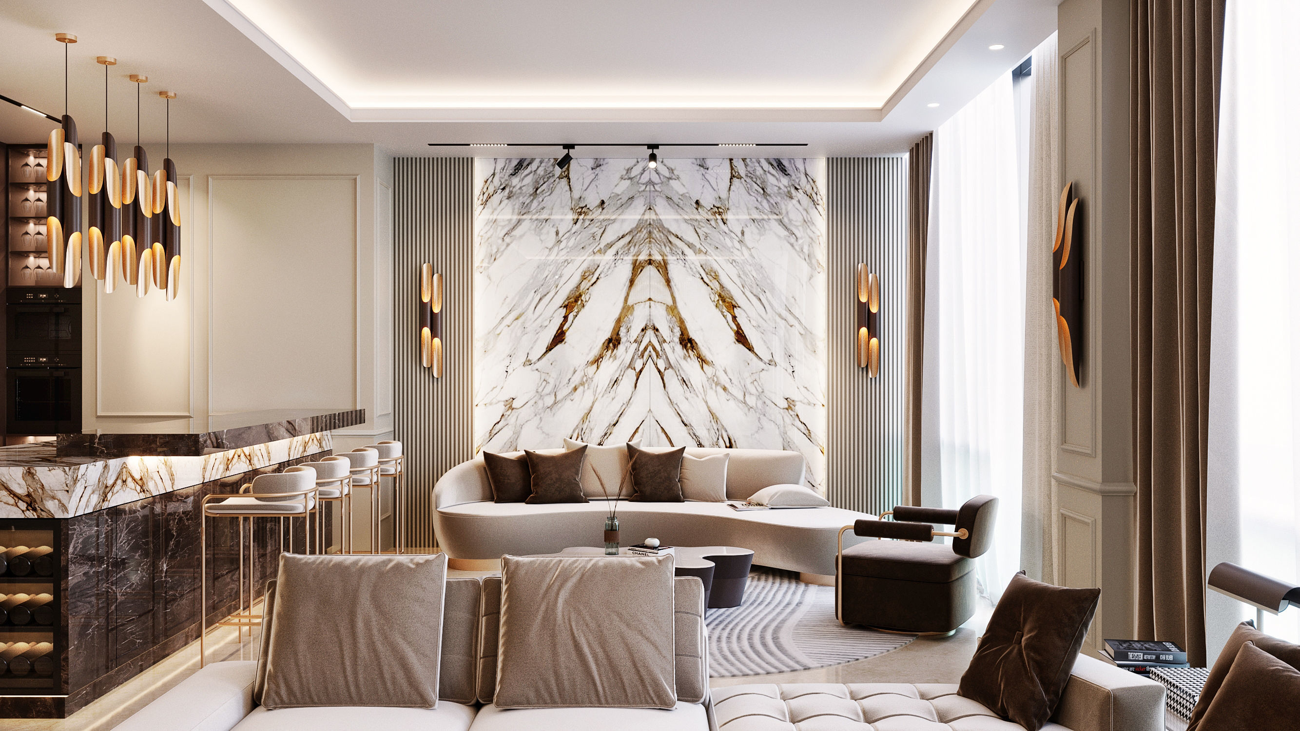 Living Room Model Free 3D model_5