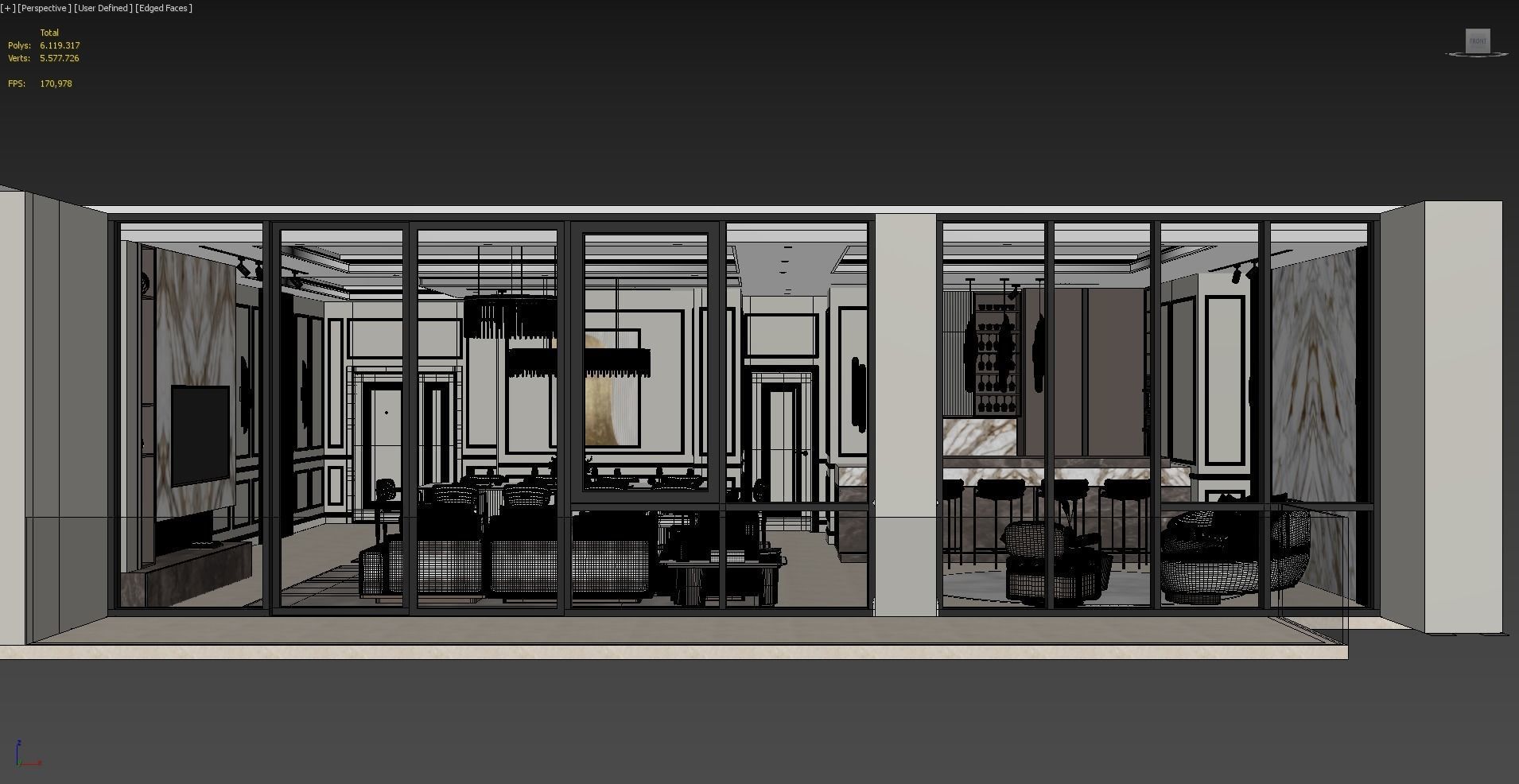 Living Room Model Free 3D model_19