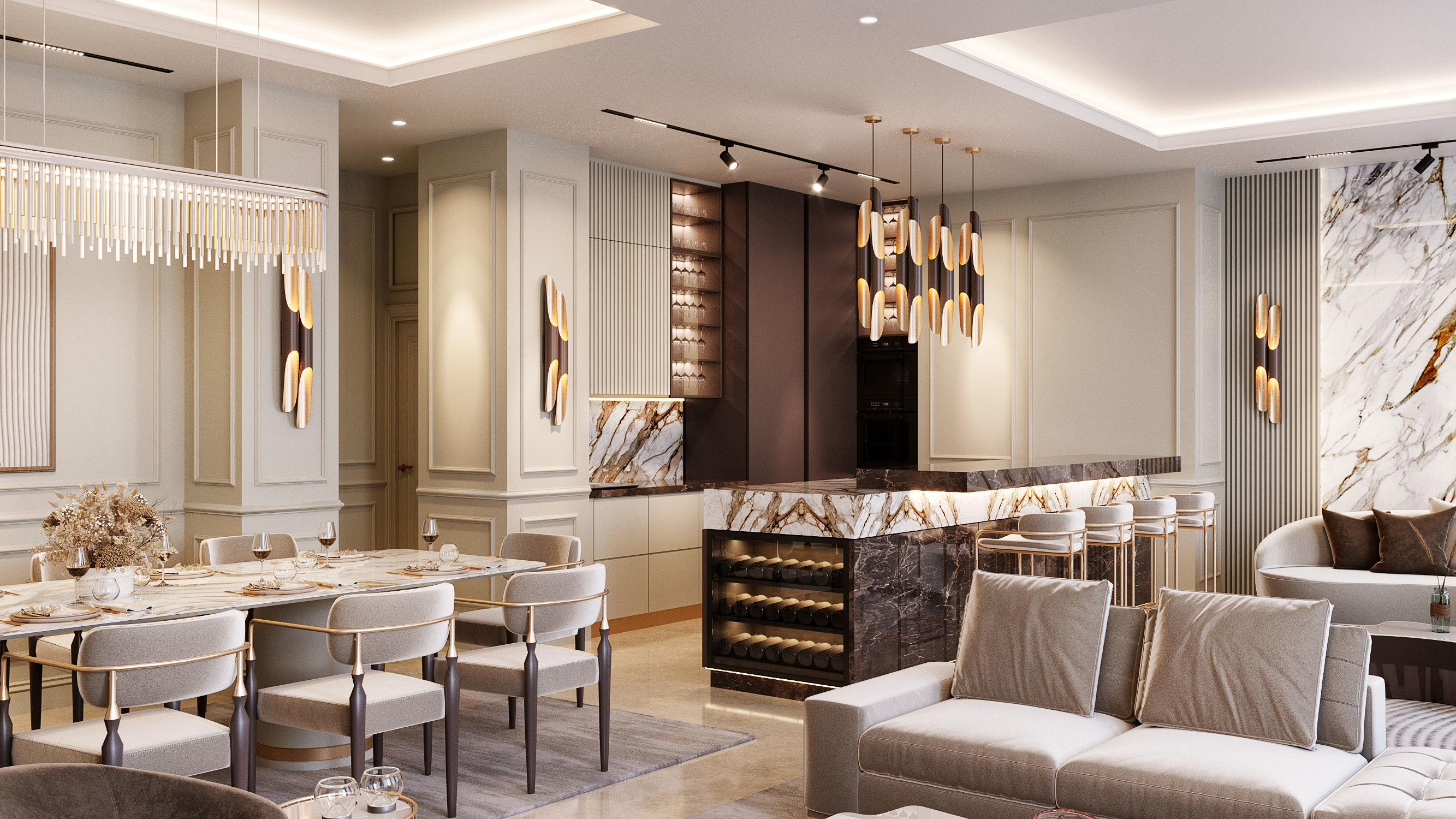 Living Room Model Free 3D model_3