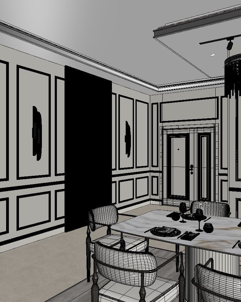 Living Room Model Free 3D model_16