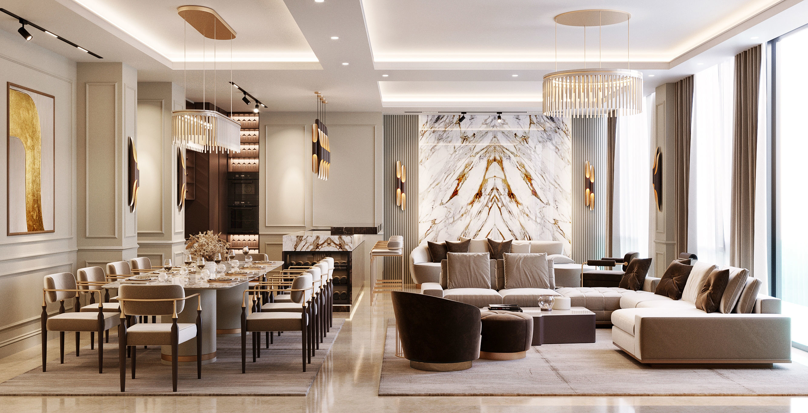 Living Room Model Free 3D model_1