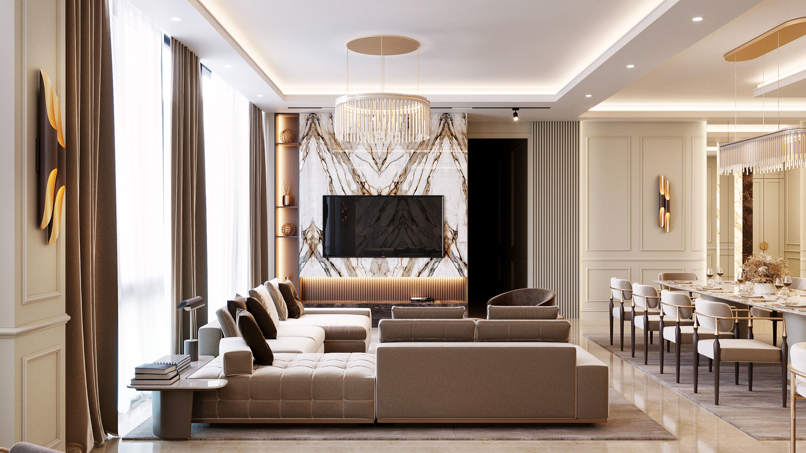 Living Room Model Free 3D model_2