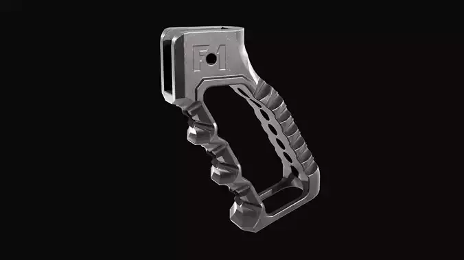 AR-15 pistol grip F1 Skeletonized Style  Low-poly 3D model