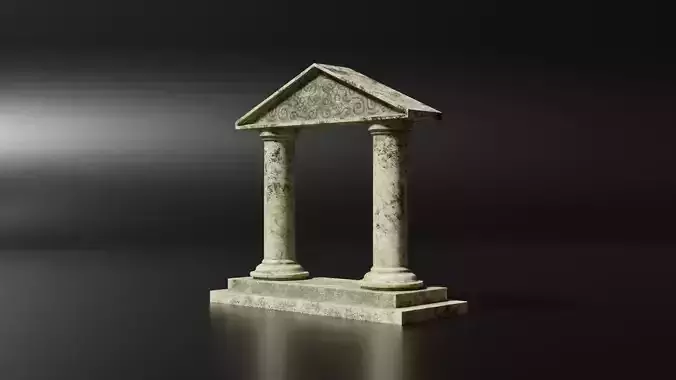 Acient stone arch Free low-poly 3D model