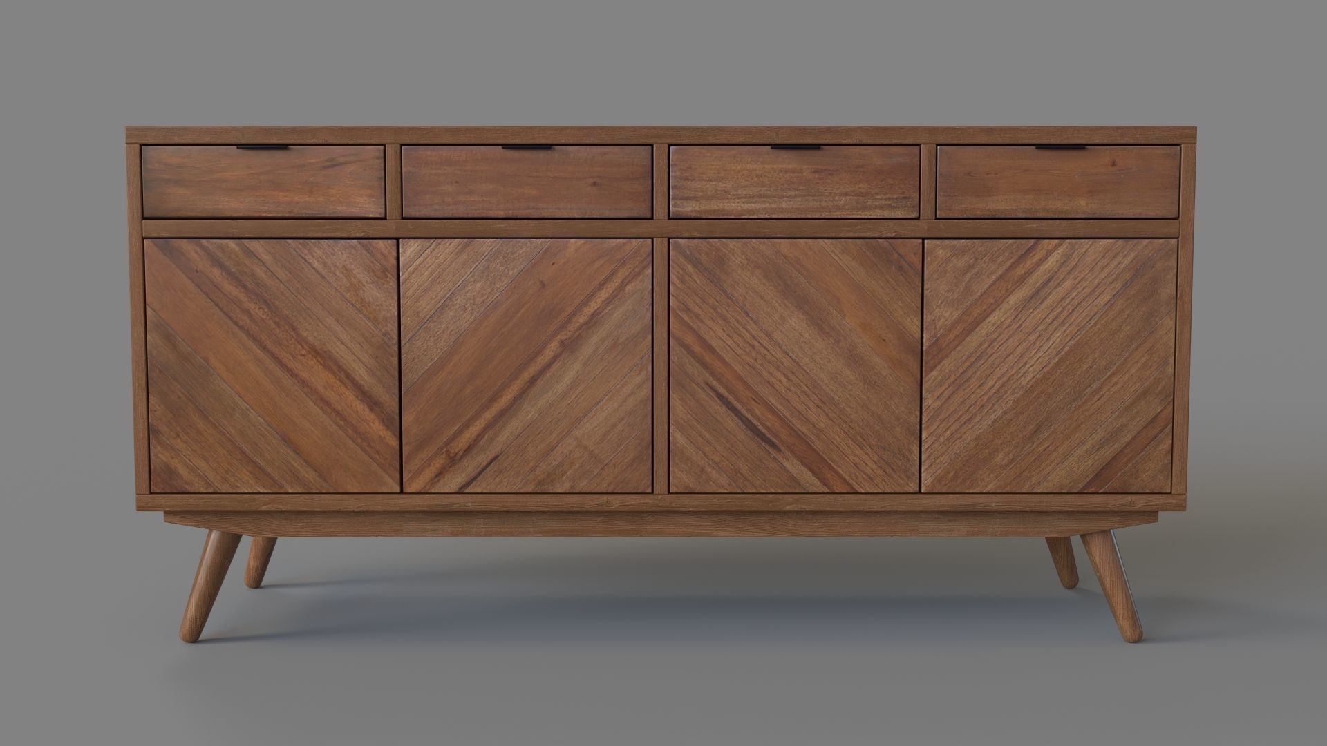 Wade Buffet Brown 3D model_1