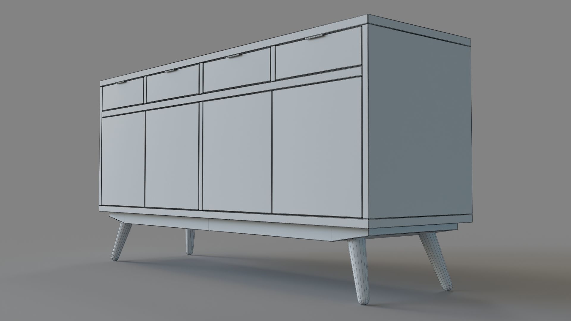 Wade Buffet Brown 3D model_5