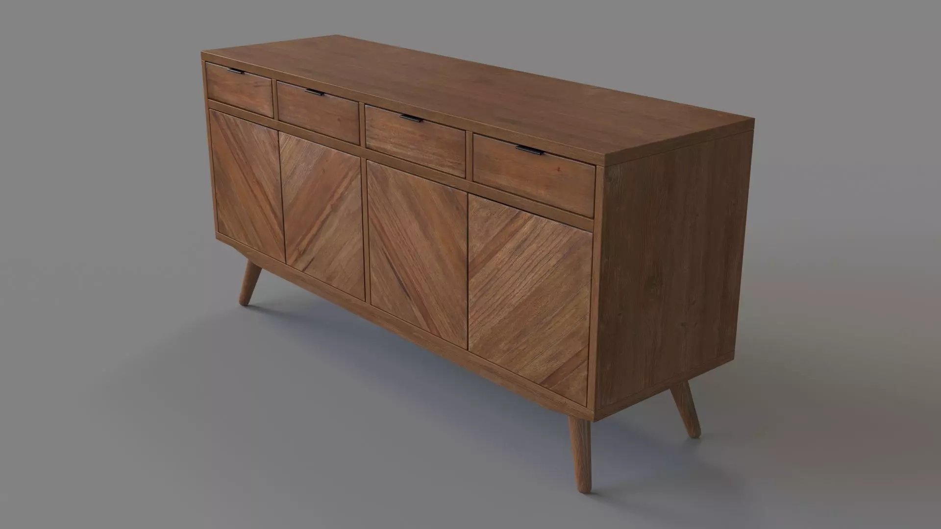 Wade Buffet Brown 3D model_0