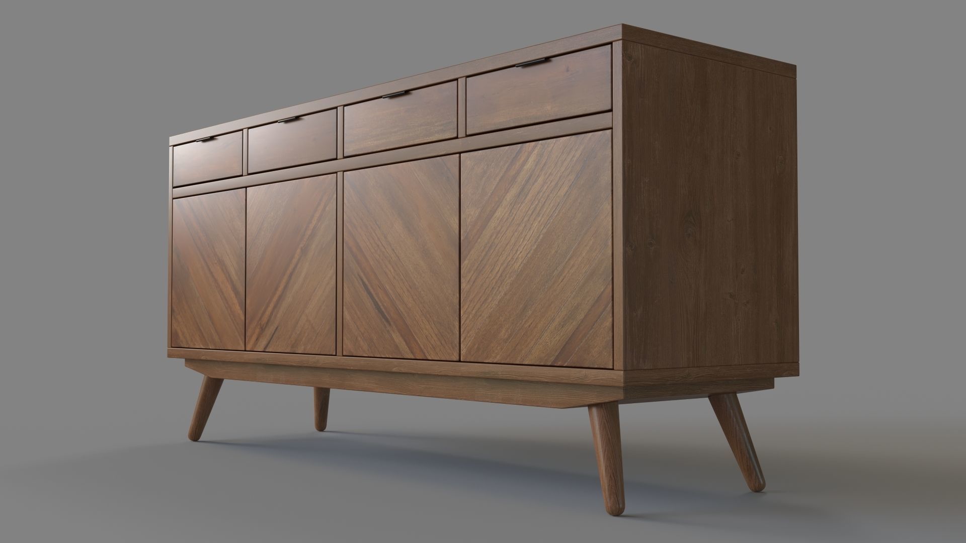 Wade Buffet Brown 3D model_4