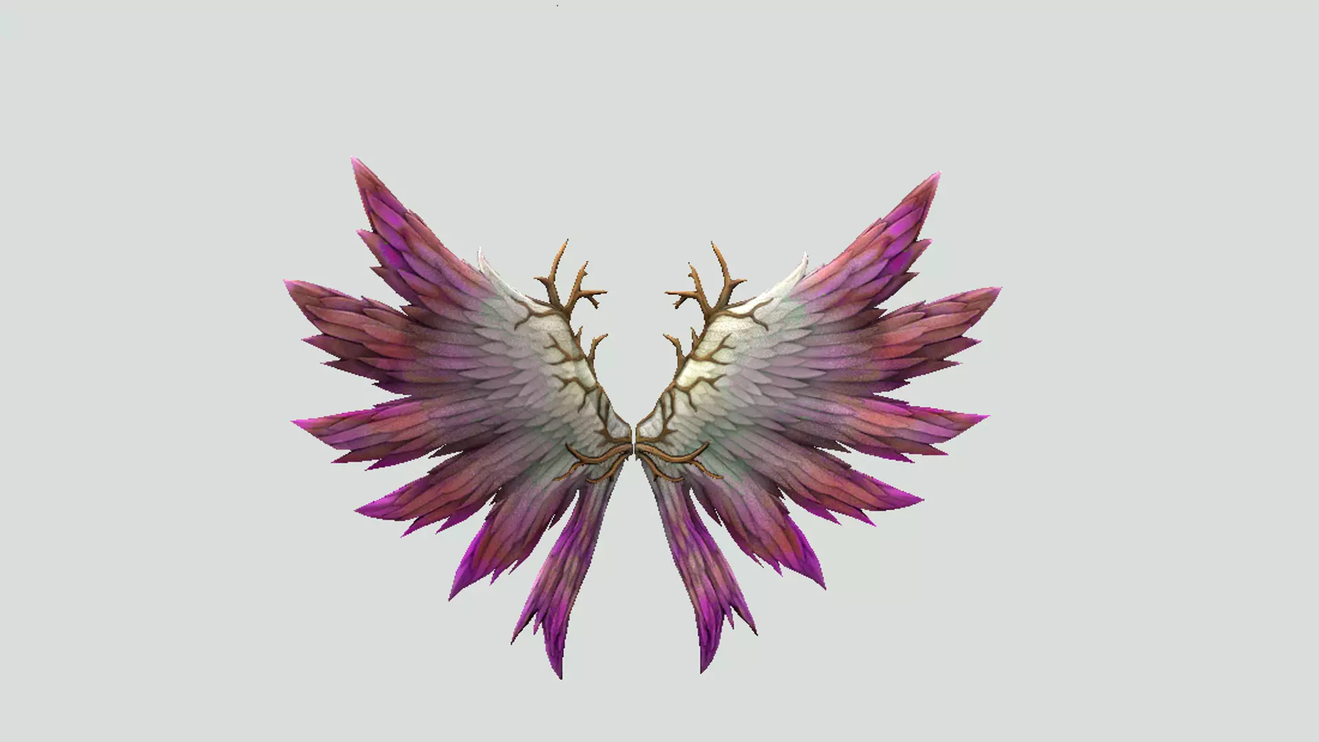 Futuristic Wing Low-poly 3D model_0