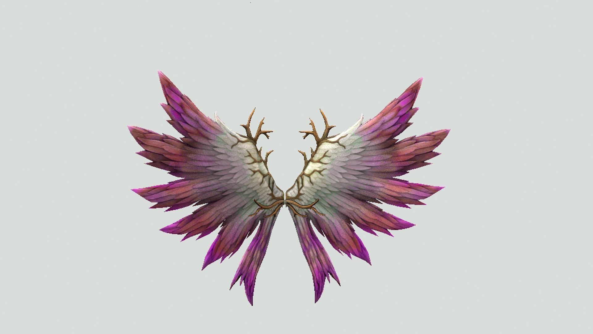 Futuristic Wing Low-poly 3D model_16