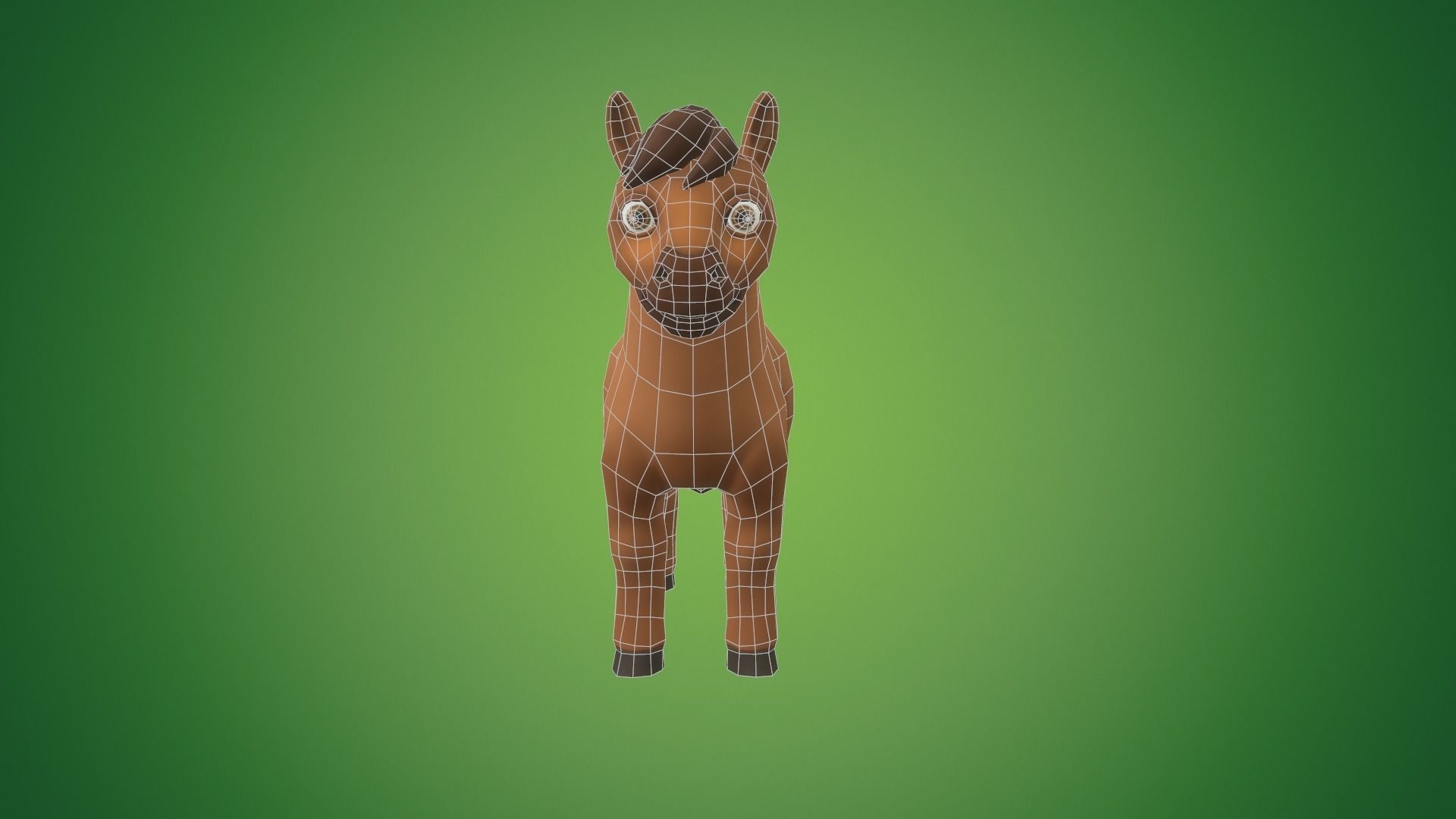 Horse Low-poly 3D model Free Free low-poly 3D model_5