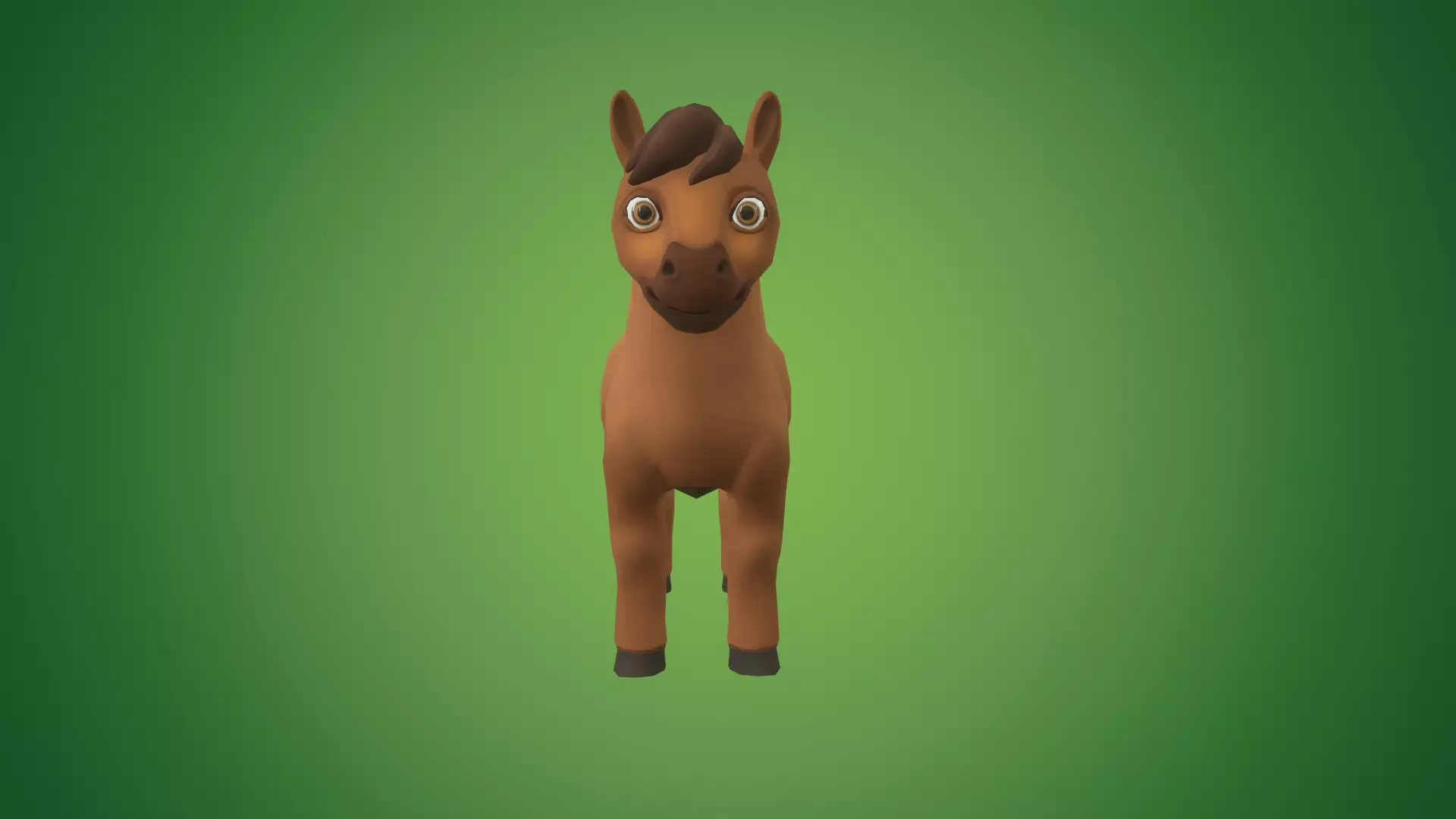Horse Low-poly 3D model Free Free low-poly 3D model_0