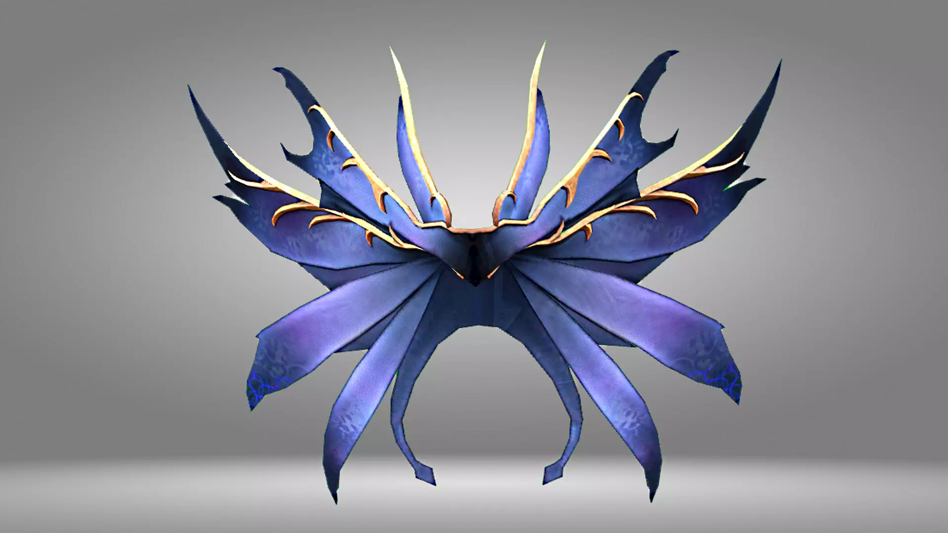 Futuristic Wing Low-poly 3D model_0