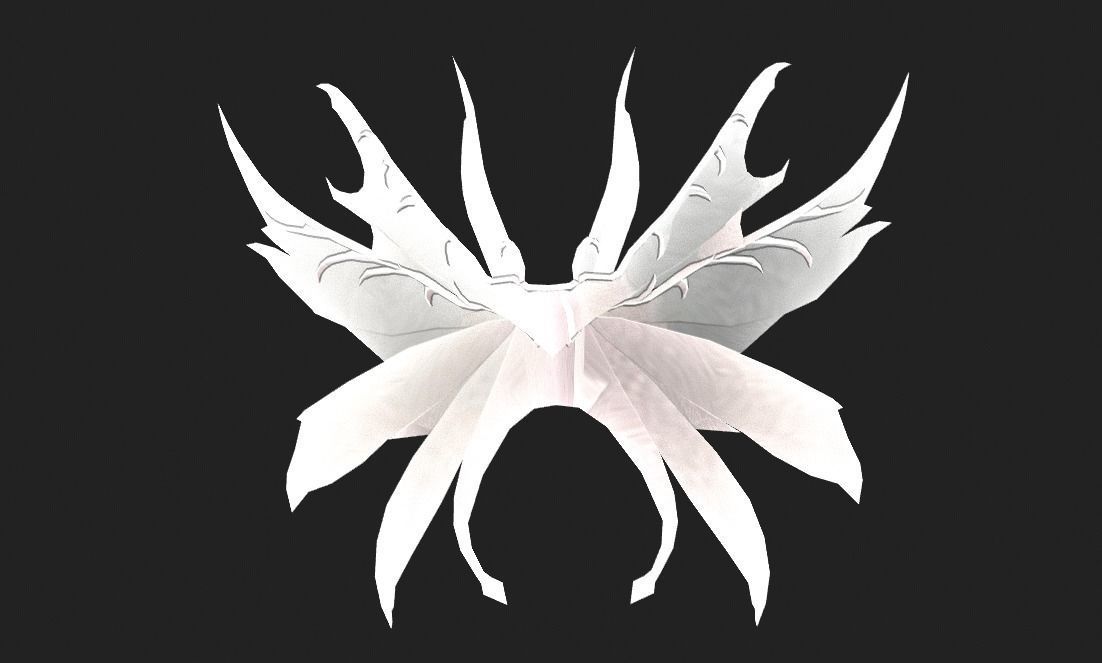 Futuristic Wing Low-poly 3D model_10