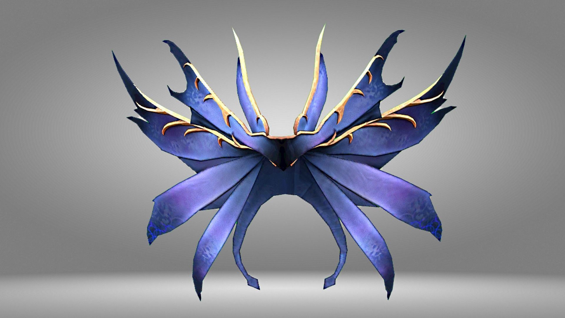 Futuristic Wing Low-poly 3D model_13