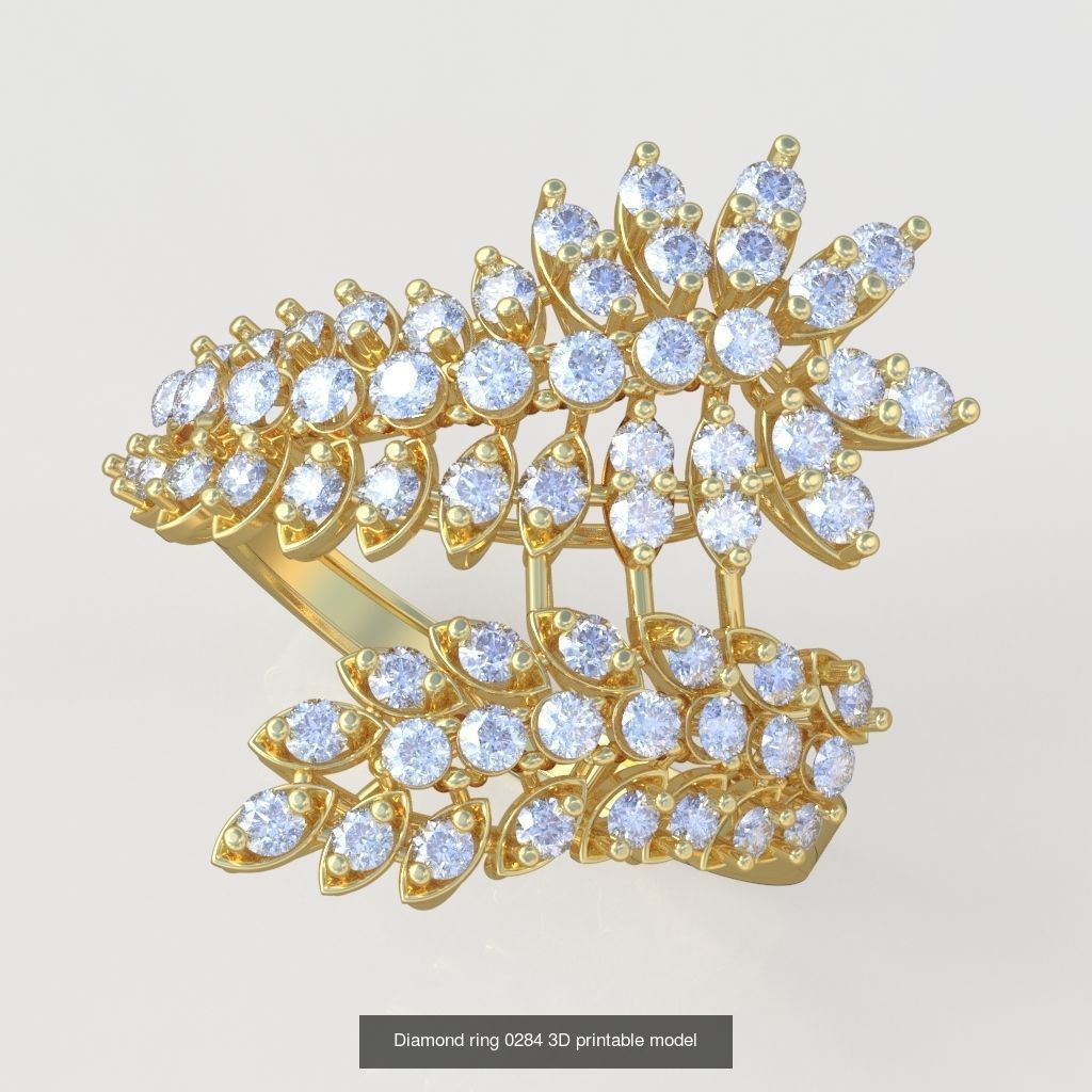 Ring Bracelet Earring and Pendant Set 3D printable model 0044 3D Model Collection_8