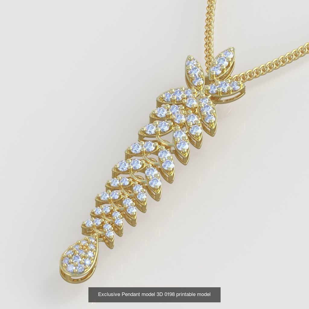 Ring Bracelet Earring and Pendant Set 3D printable model 0044 3D Model Collection_6