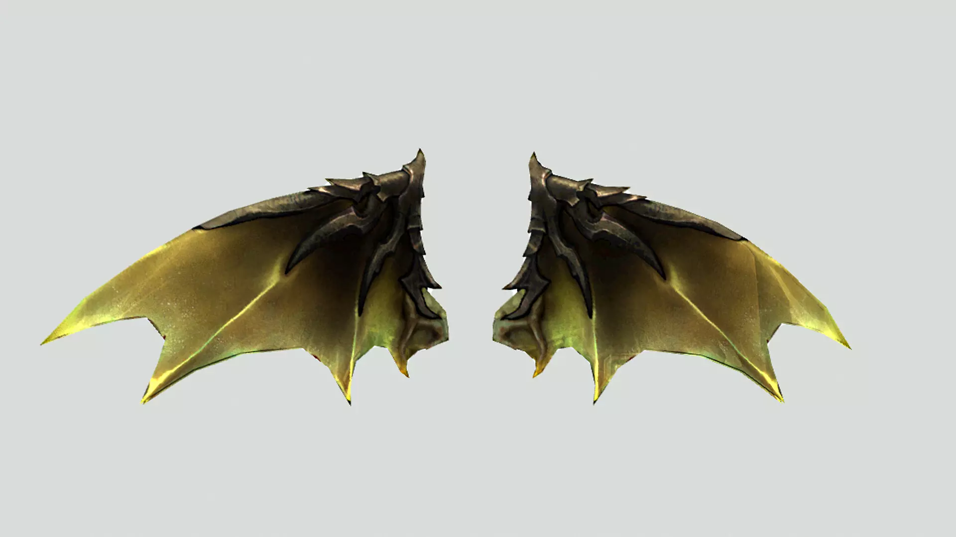 Futuristic Wing Low-poly 3D model_0