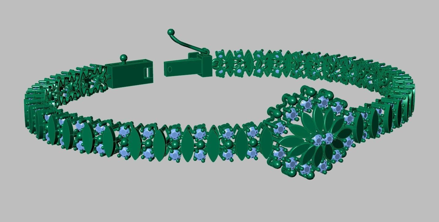 Exclusive Bracelet model 3D printable model 0064 5 3D print model_16