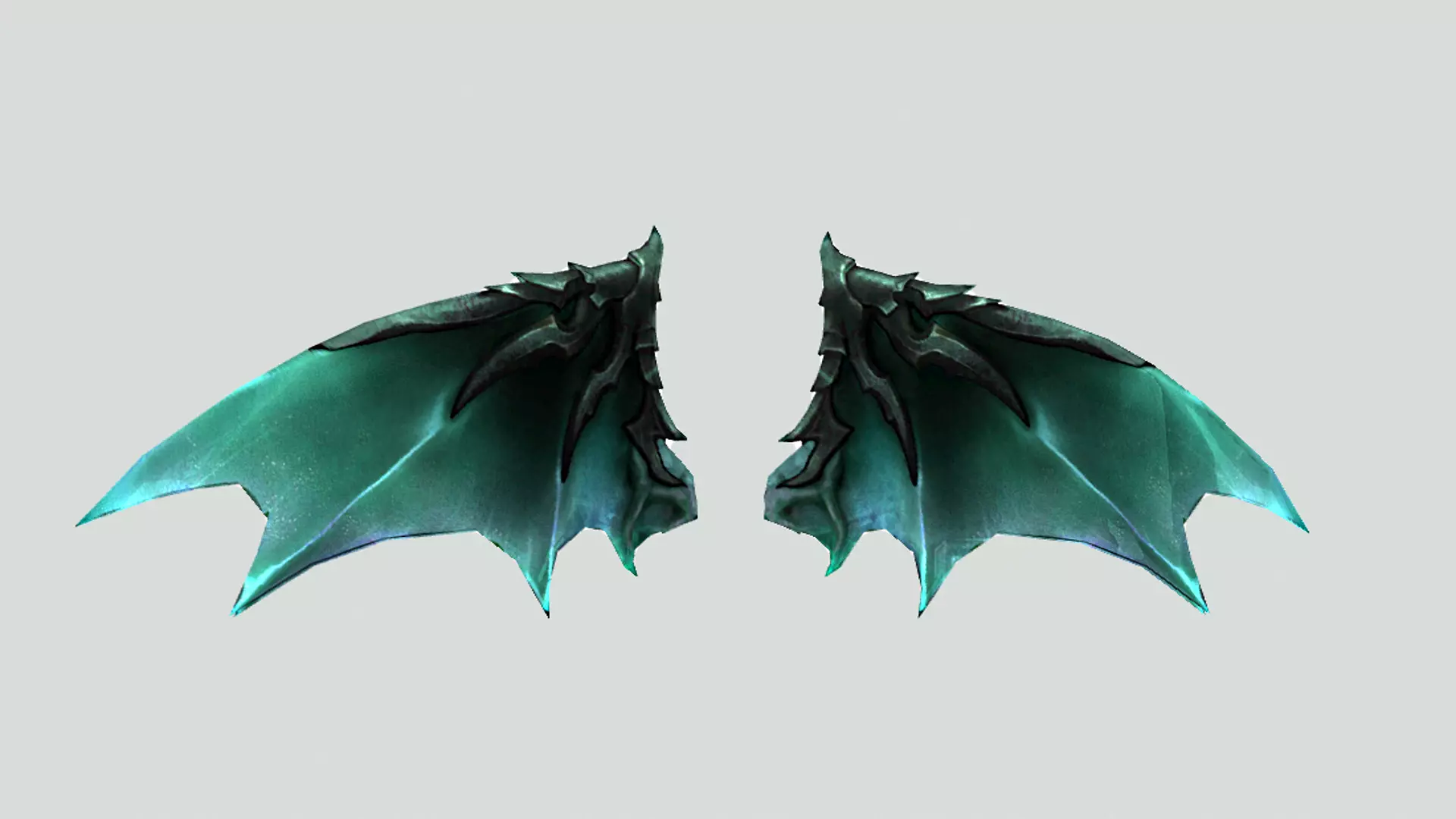 Futuristic Wing Low-poly 3D model_0