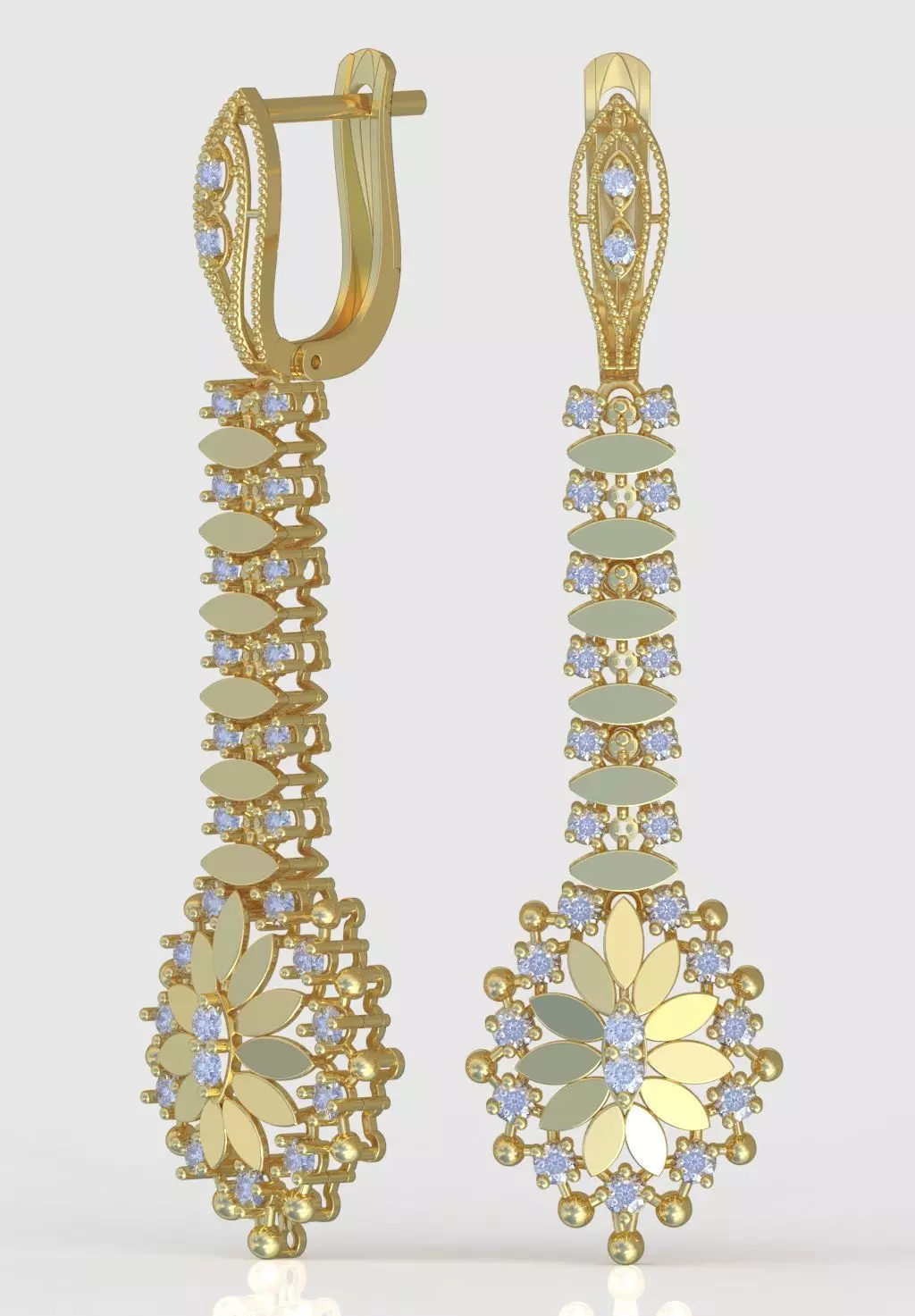 Earring 3D model 3D printable model 0215 3D print model