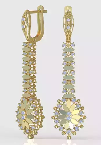 Earring 3D model 3D printable model 0215