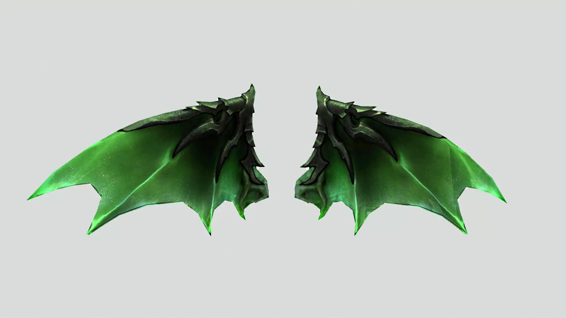 Futuristic Wing Low-poly 3D model_0