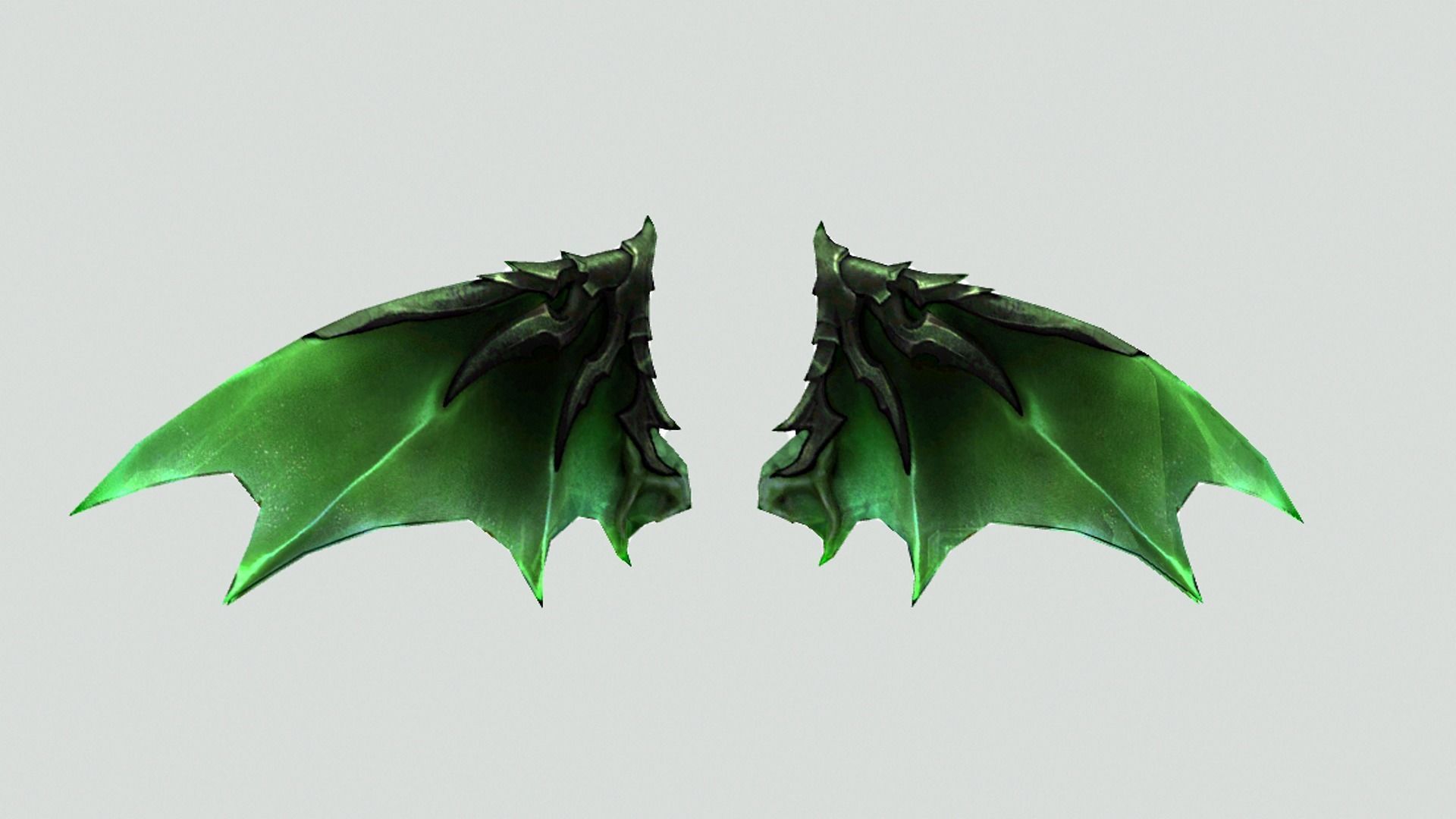 Futuristic Wing Low-poly 3D model_3