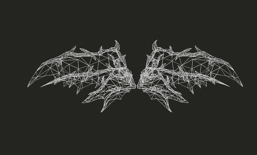 Dragon Wing Low-poly 3D model_17