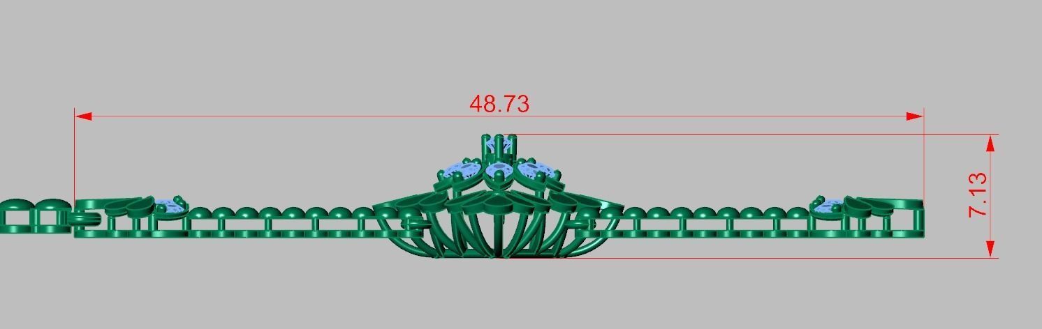 Exclusive Bracelet model 3D printable model 0065 3D print model_14