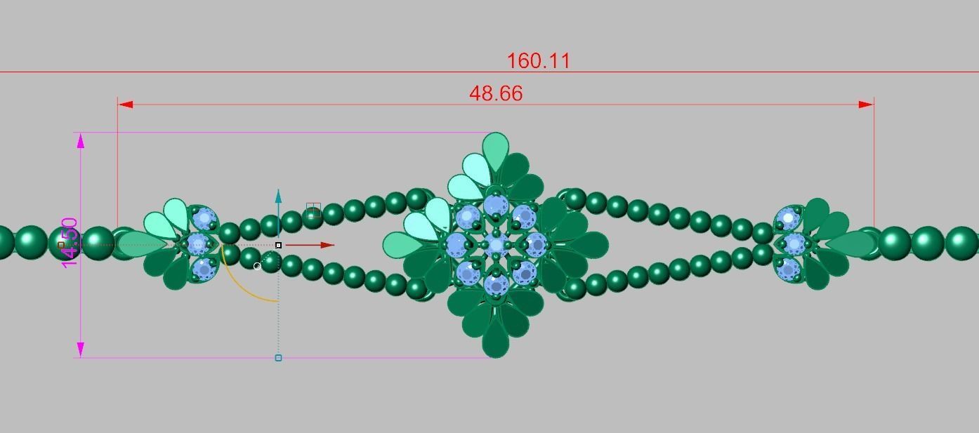 Exclusive Bracelet model 3D printable model 0065 3D print model_13