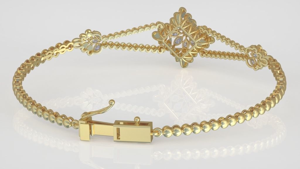 Exclusive Bracelet model 3D printable model 0065 3D print model_7