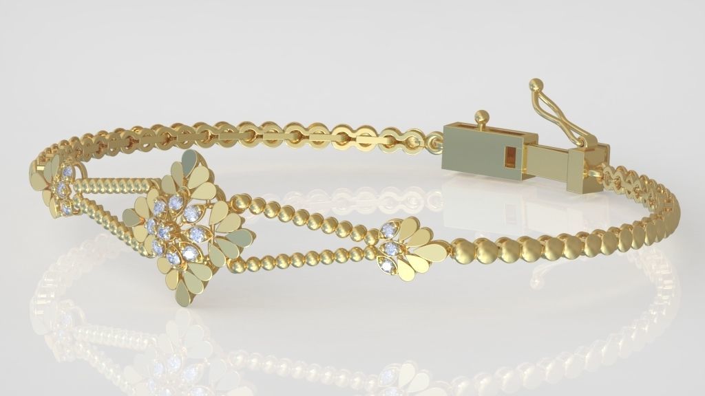 Exclusive Bracelet model 3D printable model 0065 3D print model_3