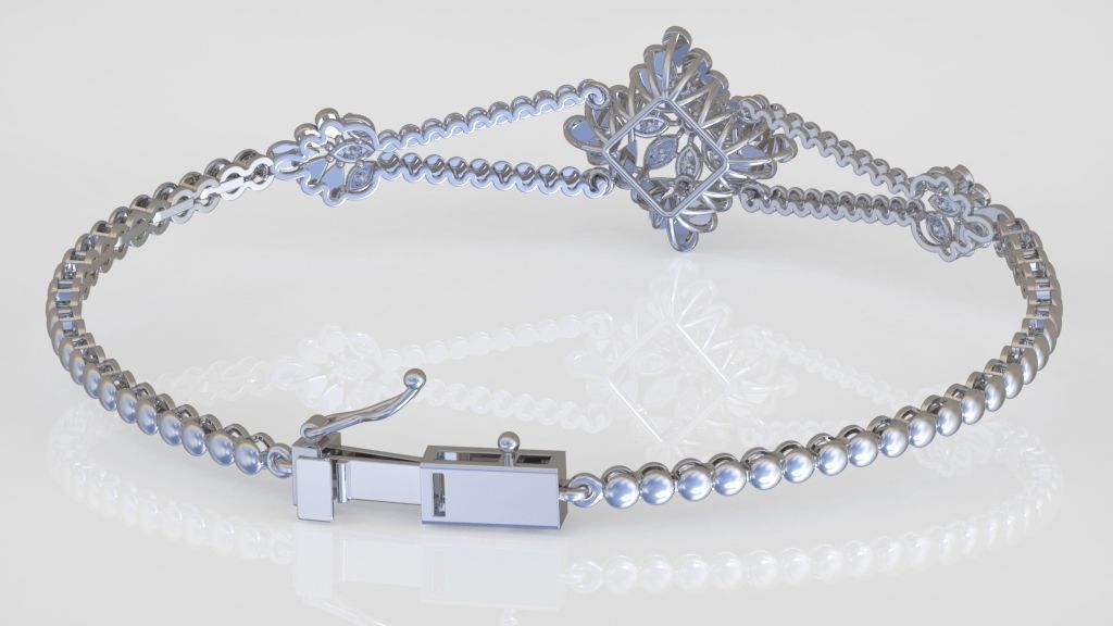 Exclusive Bracelet model 3D printable model 0065 3D print model_6