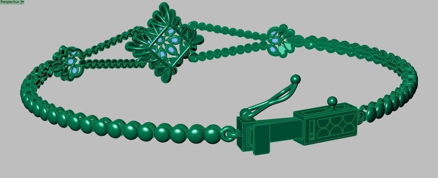 Exclusive Bracelet model 3D printable model 0065 3D print model_9