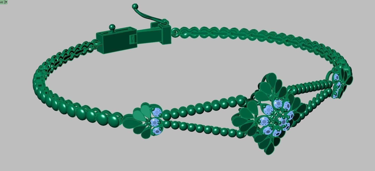 Exclusive Bracelet model 3D printable model 0065 3D print model_11