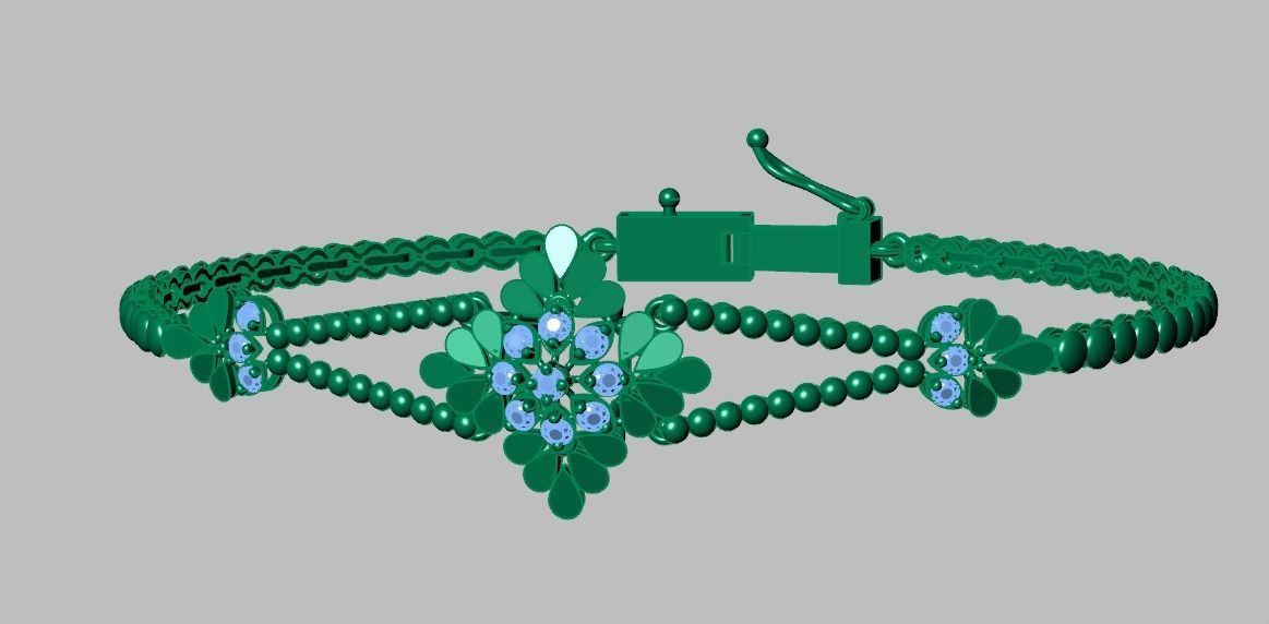 Exclusive Bracelet model 3D printable model 0065 3D print model_8
