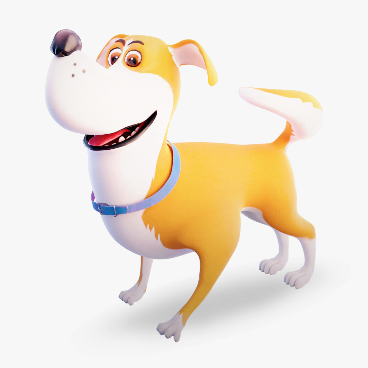 Cartoon dog Rigged Low-poly 3D model_29