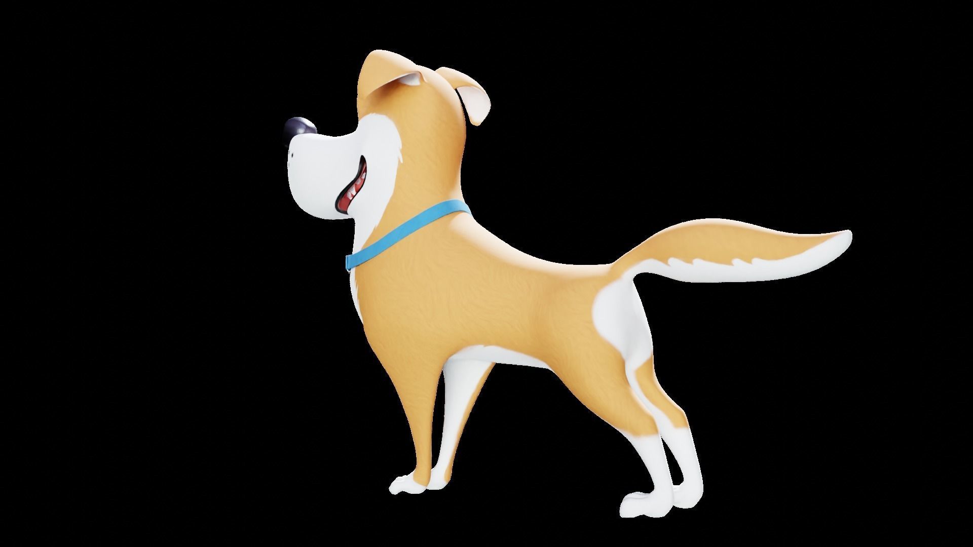 Cartoon dog Rigged Low-poly 3D model_27