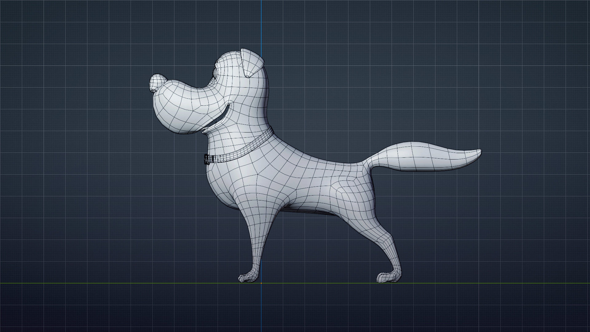 Cartoon dog Rigged Low-poly 3D model_14