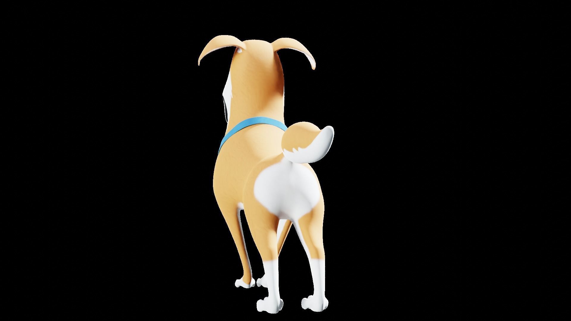 Cartoon dog Rigged Low-poly 3D model_26