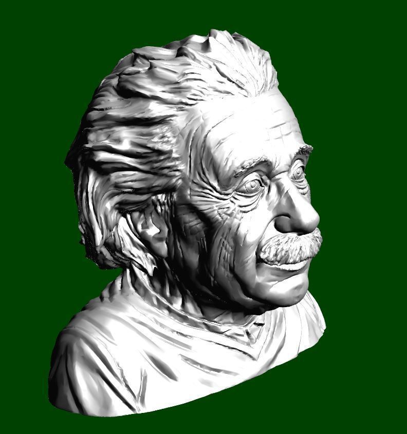 Albert Einstein 3D model 3D printable CGTrader