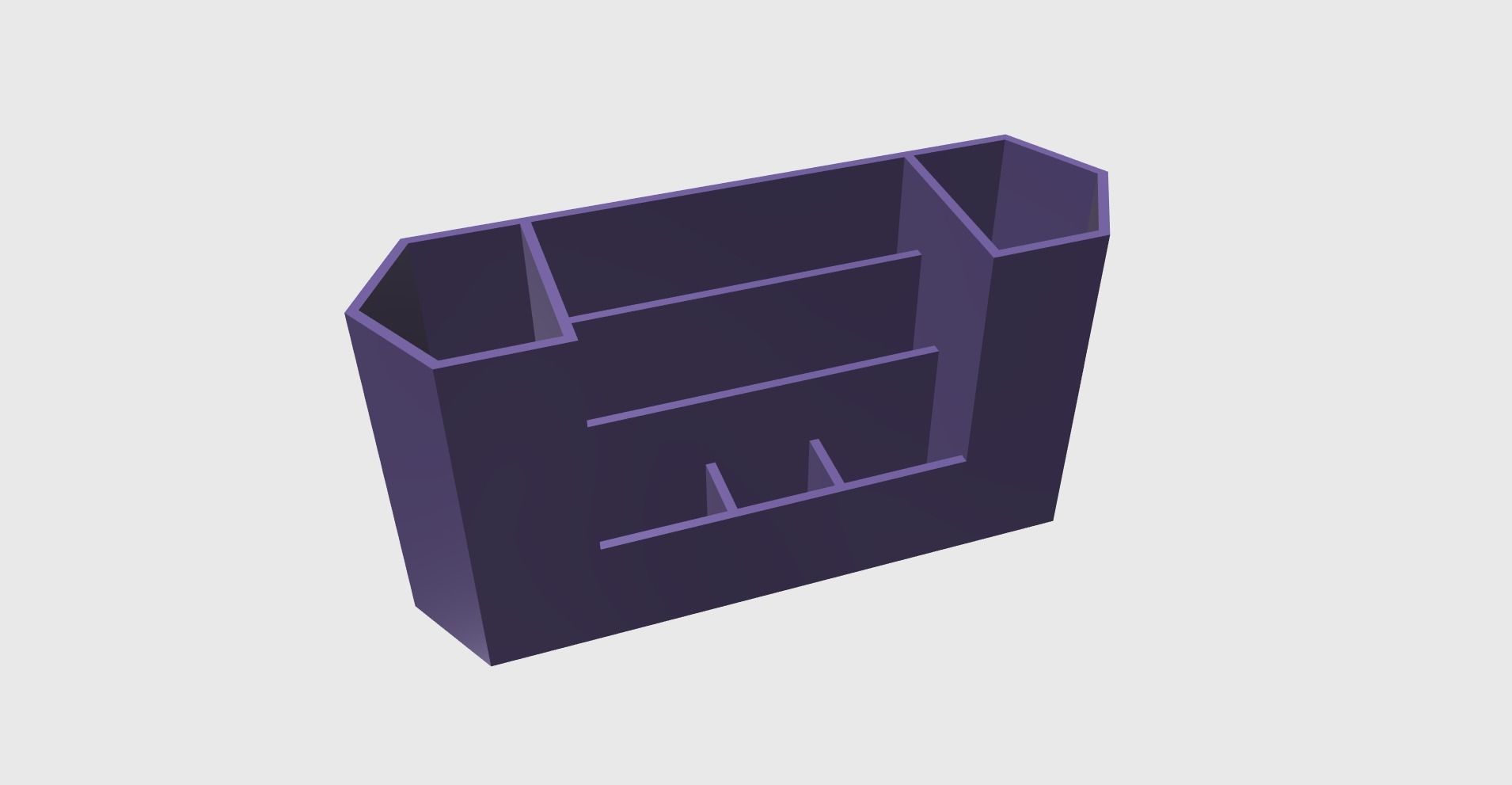 Pen paper holder easy print 3D print model_5