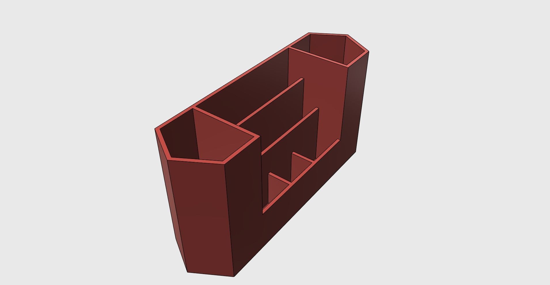 Pen paper holder easy print 3D print model_4