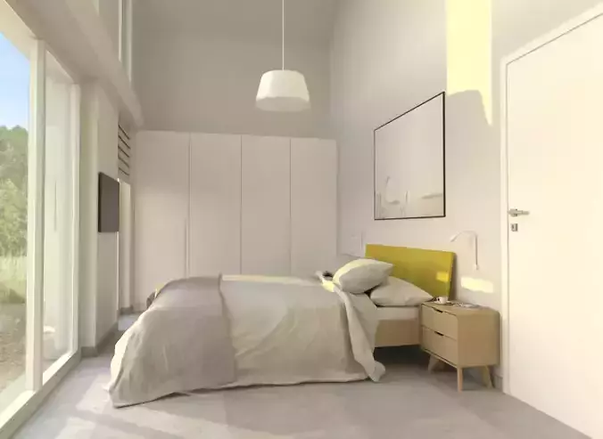 Bedroom with bed and window