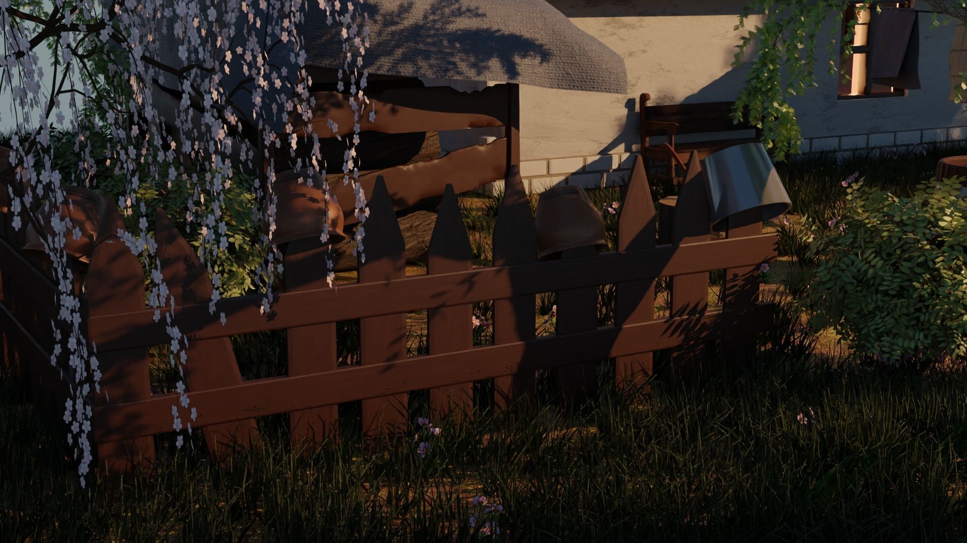 Yard in the village 3D model_2