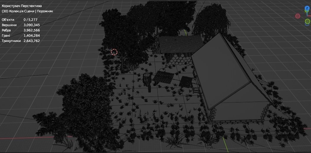 Yard in the village 3D model_5