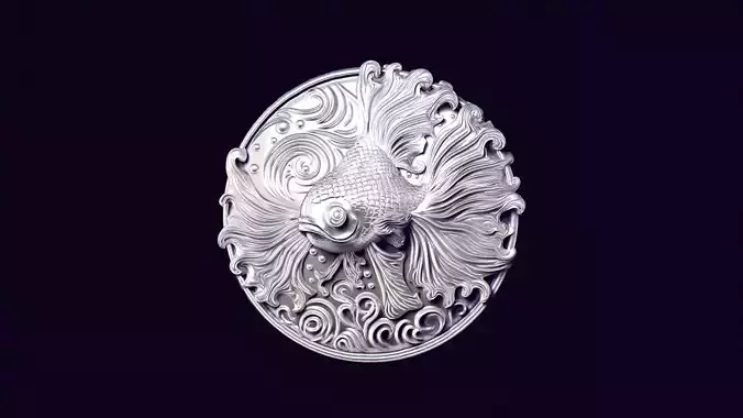 Zodiac medallion  Pisces