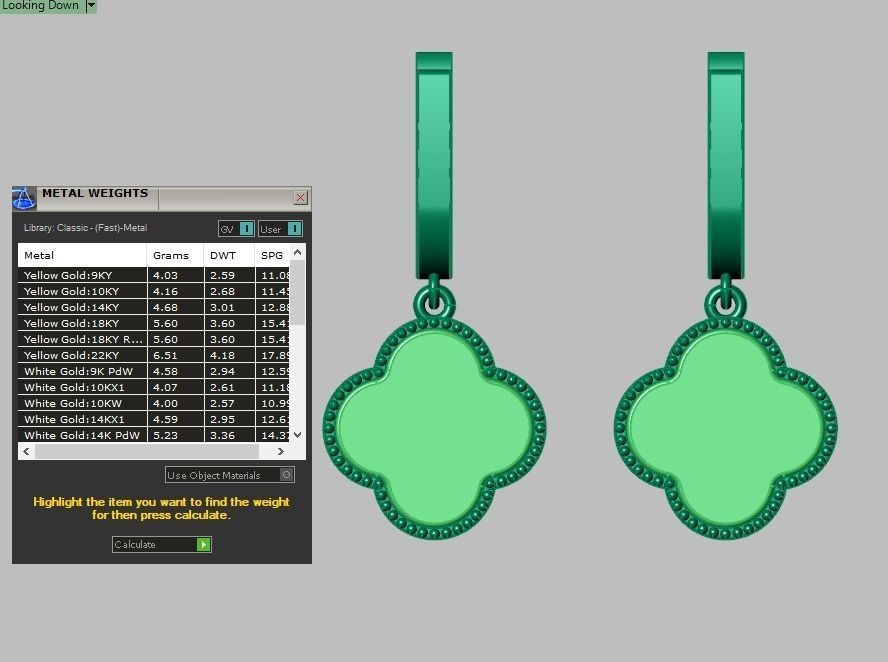 Earrings model 3D printable model 0217-12 3D print model_10